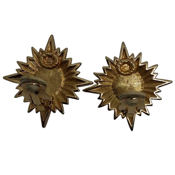 Vintage Swarovski Celestial North Star Clip-On Earrings - Picture 6 of 7